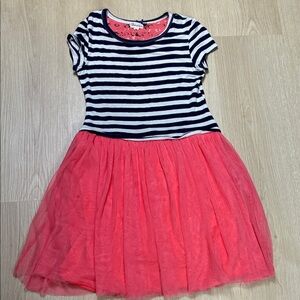 Ten Sixty Sherman Navy Striped Dress with Pink Tulle Skirt